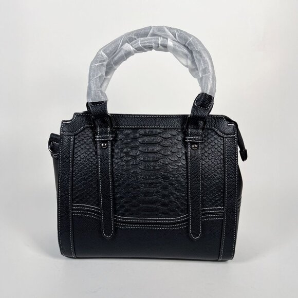 Verano Hill Katie Temperament Tote – Black Patterned Structured Bag - Picture 4 of 4